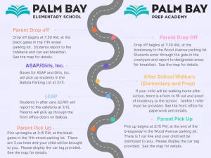 Palm Bay Schools getting to and from road guide.