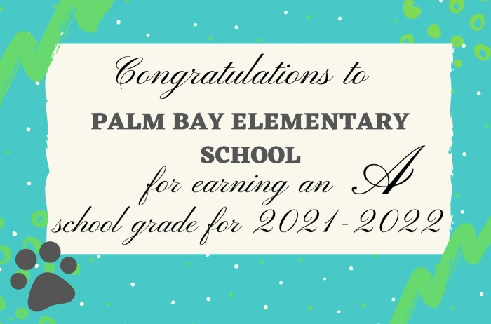 Congratulations Palm Bay Elementary School for earning an 